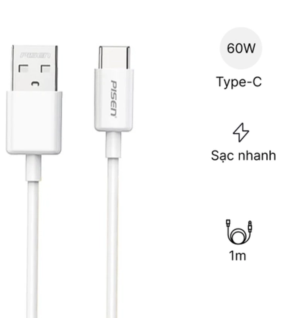 Cáp USB iPhone chính hãng Pisen